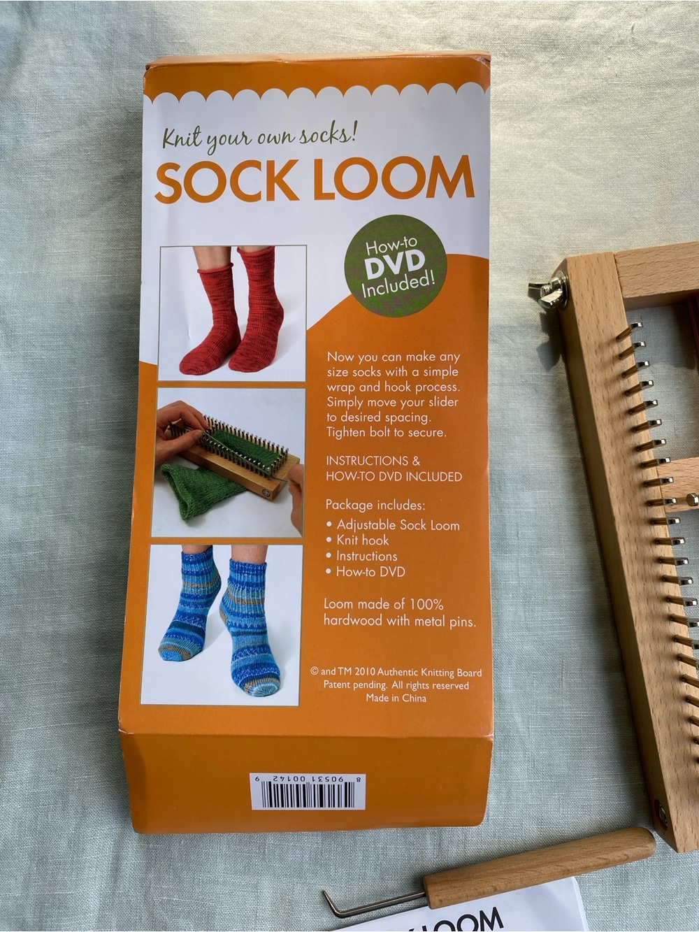 KB Knitting Board adjustable wooden sock loom kit - Picture 6 of 6